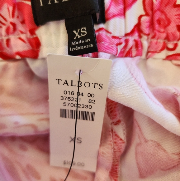 Talbots floral wide leg pants size XS New - Picture 5 of 6